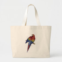 Red and Yellow Maccaw by Edward Lear Bags