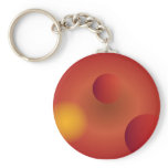 Red and Yellow Orbs Keychain