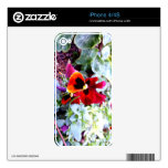Red And Yellow Pansy Decals For The iPhone 4