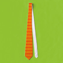 Red and Yellow Plaid Tie ties