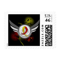 Red And Yellow Ribbon And Wings Hepatitis C Postage Stamp