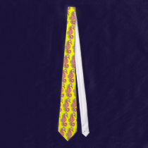 Red and Yellow Seahorses Tie ties