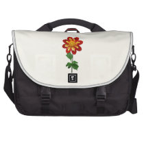 Red and Yellow Single Dahlia commuterbag