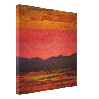 Red and yellow sunset wrapped canvas wrappedcanvas