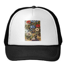Red Anemones, Claude Monet flowers Trucker Hats