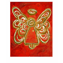 Red Angel T-shirt (Image on Back) by donnabellasangels Red Angel T-shirt (Image on Back)