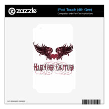 Red Angel Wings - Hardcore Couture Decals For iPod Touch 4G