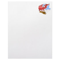 Red Angry Dragon Letterhead Design