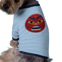 red angry smiley pet clothing