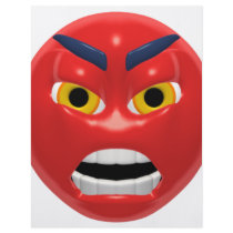red angry smiley custom flyer