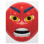 red angry smiley letterhead design