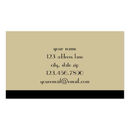 Red Animal Print Business Card Template (back side)