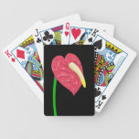 Red Anthurium Tropical Heart Flower Playing Cards