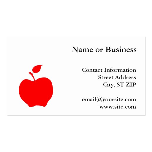 Red Apple Business Card (front side)