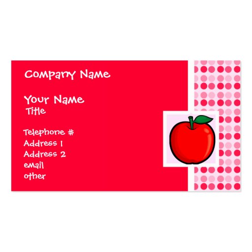 Red Apple Business Card Templates