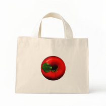 Red Apple Design Canvas Bag