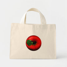 Red Apple Design Canvas Bag