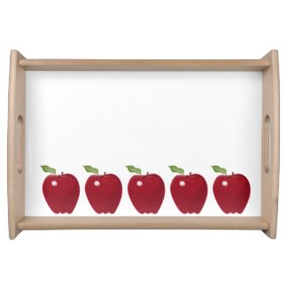 Red Apple Design Serving Platter