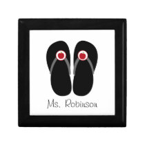 Red Apple Flip Flops Teacher Gift Box gift boxes