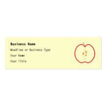 Red Apple Half, on cream background. Business Card
