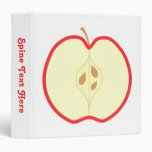 Red Apple Half. Vinyl Binders