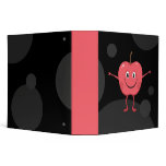 Red apple happy cartoon binder