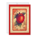 Red Apple Custom Invitation