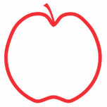 Red Apple Outline. Cut Outs