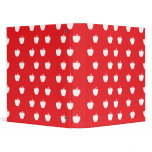 Red apple pattern 3 ring binders