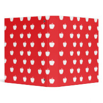 Red apple pattern 3 ring binders