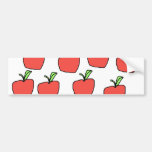 Red Apple Pattern. Bumper Sticker