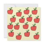 Red Apple Pattern. Personalized Invitation