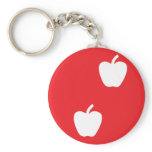 Red apple pattern keychains