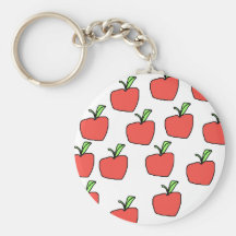 Red Apple Pattern. Keychain