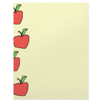 Red Apple Pattern. Letterhead Design