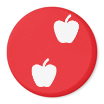 Red apple pattern refrigerator magnet