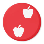 Red apple pattern magnets