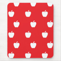 Red apple pattern mouse pads