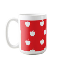 Red apple pattern coffee mug