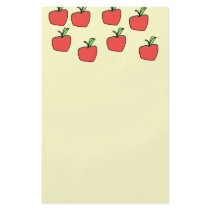 Red apple pattern, on cream. full color flyer