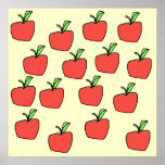 Red Apple Pattern. Print