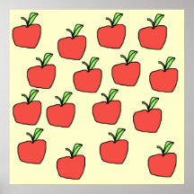 Red Apple Pattern. Print