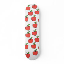 Red Apple Pattern. Skate Board