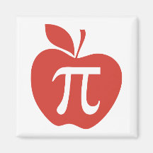 Red Apple Pi Refrigerator Magnets
