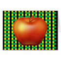 Red Apple Plaid cards by JuJuGarden Red Apple Plaid cards