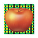 Red Apple Plaid magnets by JuJuGarden Red Apple Plaid magnets