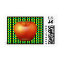 Red Apple Plaid postage by JuJuGarden Red Apple Plaid postage