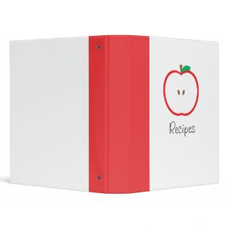Red Apple Recipe Binder binder
