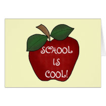 Red Apple School is Cool Tshirts and Gifts Greeting Card