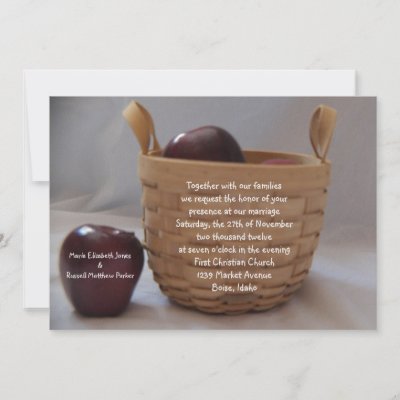 Whether your theme is a simple country wedding a red apple themed wedding 